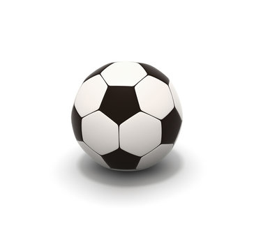 soccer ball on white background 3d image