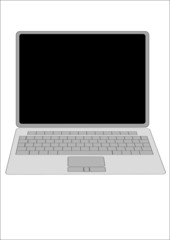 laptop computer illustration white background