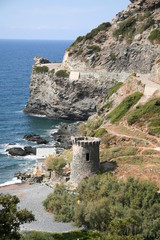 Fototapeta na wymiar Wybrzeże Genueńczyków Corsica tower