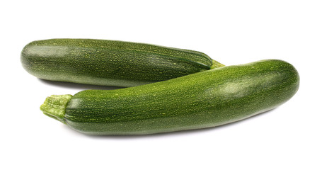 zucchinis isolated on white background