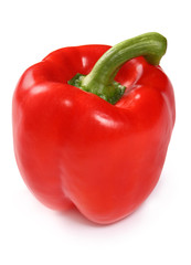 red paprika on white background