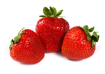Isolated fruits - Strawberries on white background