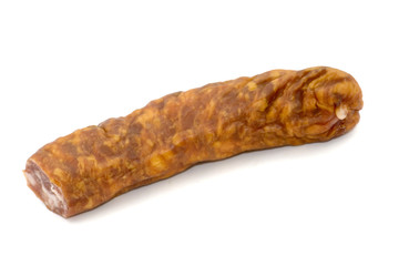 polish sausage on white