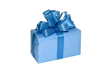 geschenk in blau