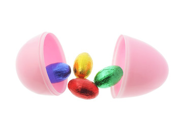 Easter Eggs on White Background