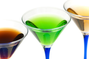 Close up of green cocktail - shallow depth of field