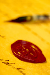 Letter with wax seal