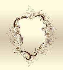 Blumenschild Abstrakt