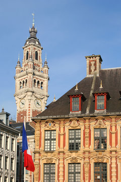 Beffroi et bourse &agrave; Lille