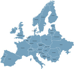 Europakarte © Tanja Bagusat