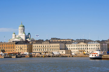 Fototapeta na wymiar Wyświetl Helsinki od morza