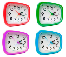 Alarm clock on a white background