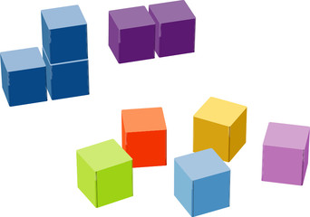 Obraz premium Colored cubes