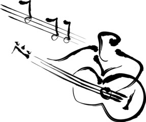 Play guitar illustration