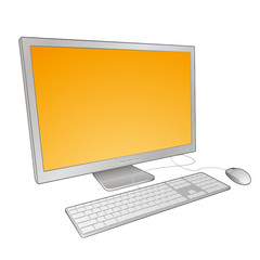 Fototapeta premium Ordinateur avec clavier et souris