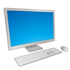 Ordinateur avec clavier et souris