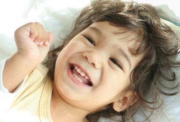 Fototapeta premium Child filled with joy