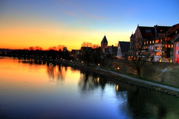 Obraz premium Ulm in der Abendsonne