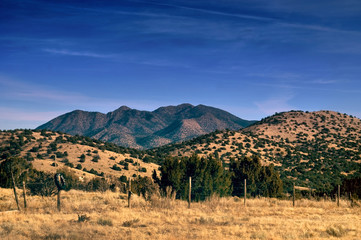 Fototapeta premium Góry Sandia na pustyni w Nowym Meksyku
