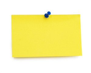 empty yellow blank isolated over white background