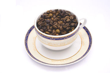 coffee cup with coffee grain