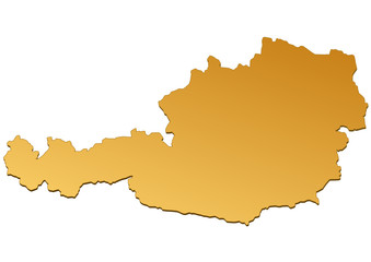 Carte de l'Autriche marron