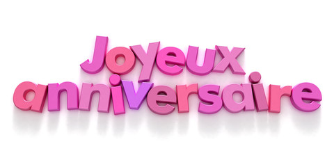 joyeux anniversaire rose mini