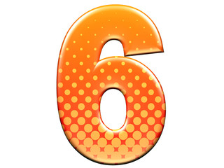 halftone 3d number