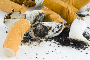 Cigarettes. Isolation on white