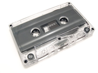 Single audio cassette at the white background