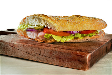 sour dough sandwich with ham