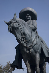 Fototapeta premium Huge statue Emiliano Zapata revolutionary hero Toluca Mexico