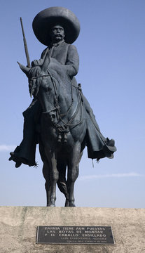 Statue Emiliano Zapata revolutionary hero Toluca Mexico