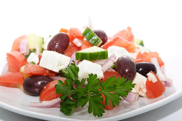 plate of greek salad