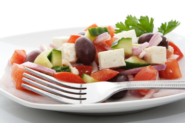 plate of greek salad