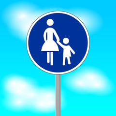verkehrszeichen gehweg