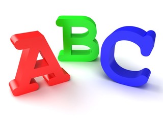 Alphabet. Letters ABC on a white background.