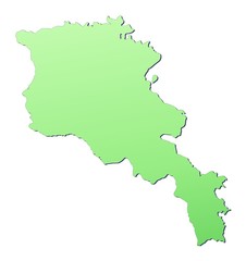 Obraz premium Armenia map filled with light green gradient