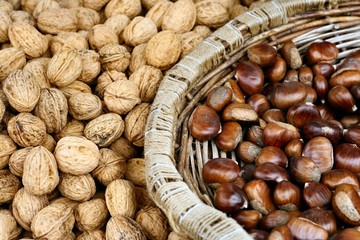 Noix et châtaignes