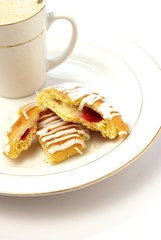 Danish and cappuccino