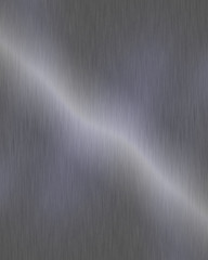 Brushed metal plate with reflected light