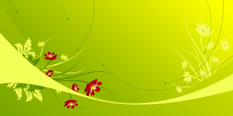 Abstract background with Flowers
