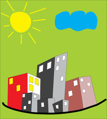 City, children's images