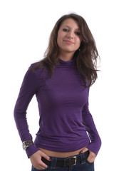 Fototapeta premium young beautiful smiling girl with long hair