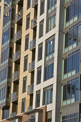 Colorful highrise construction