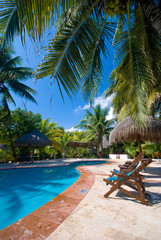 Poolside at a Tropical resort