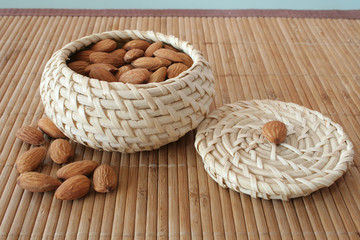 Almonds in the basket