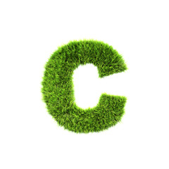 grass lower-case letter