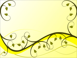 Yellow Floral Background Design