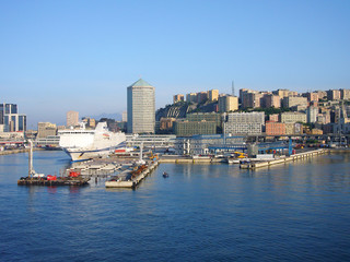 Fototapeta na wymiar Genoa Port